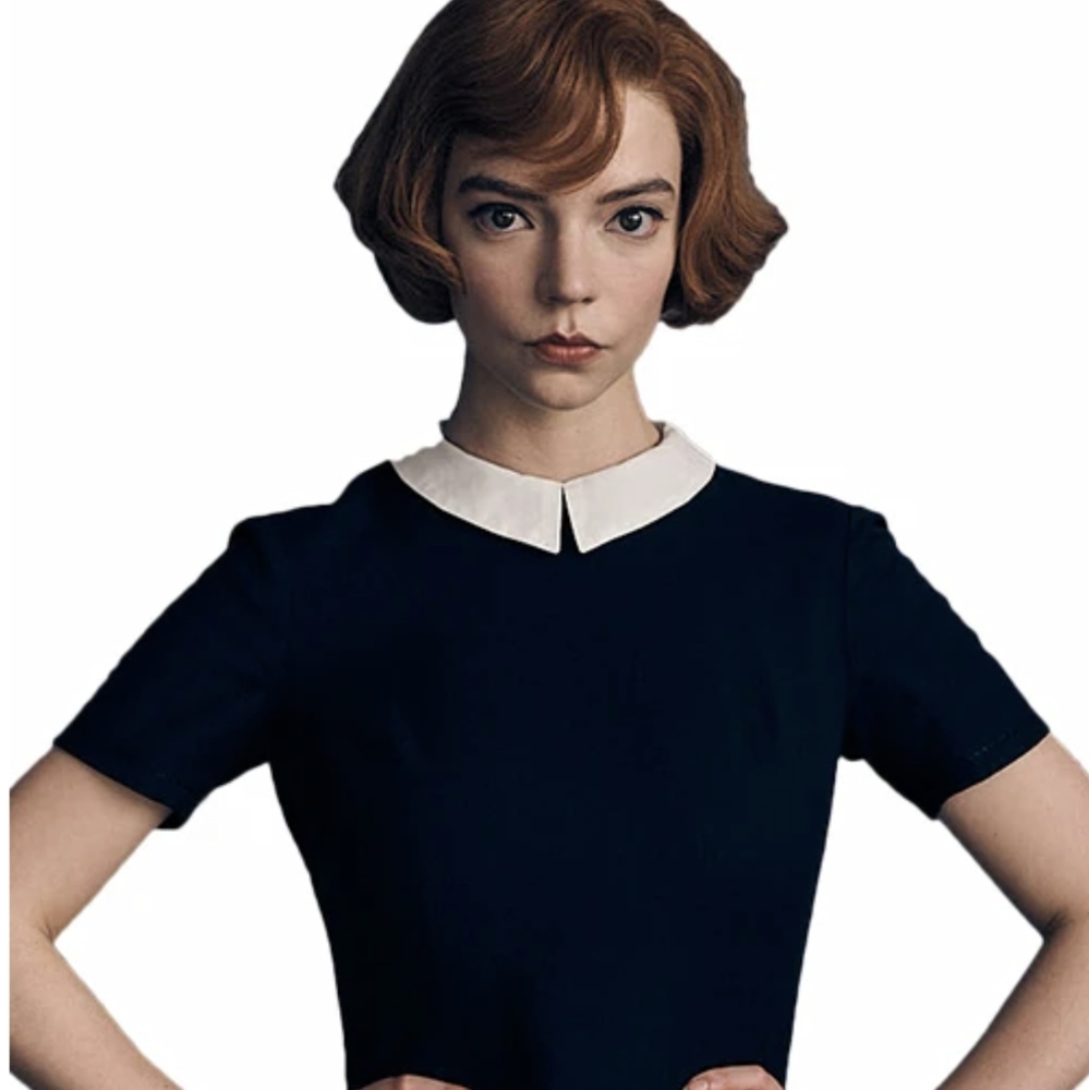 Beth Harmon Style Collared Dress